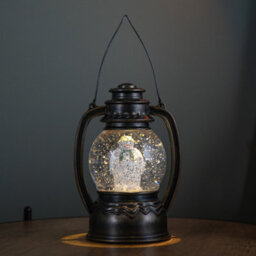 Samuel Alexander 20Cm Battery Operated Light Up The Snowman Christmas Water Spinner Globe With Leds - thumbnail 1