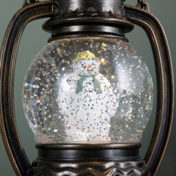 Samuel Alexander 20Cm Battery Operated Light Up The Snowman Christmas Water Spinner Globe With Leds - thumbnail 6
