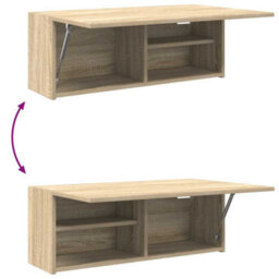 Vidaxl Bathroom Wall Cabinet Sonoma Oak 80X25X30 Cm Engineered Wood - thumbnail 9