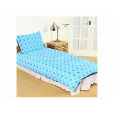 Manchester City Fc Official Single Duvet & Pillowcase Set Blue/white (One Size) - image 1
