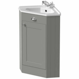 Affine Corner Bathroom Vanity Unit Basin Sink Traditional Cabinet Furniture Grey 580mm - thumbnail 3