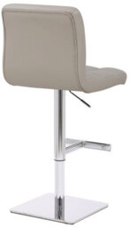 Lamboro Allegro Deluxe Kitchen Bar Stool, Faux Leather, Height Adjustable With Backrest, Breakfast & Home Barstool, Slate Grey - thumbnail 3