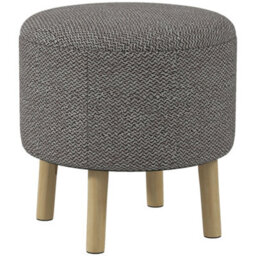 Wyld Haus Roli Linen-Look Light Grey Round Storage Ottoman 39 X 39 X 40 Cm - thumbnail 2