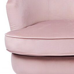 Fwstyle Pink Velvet Padded Cushioned Tub Chair Armchair - thumbnail 3