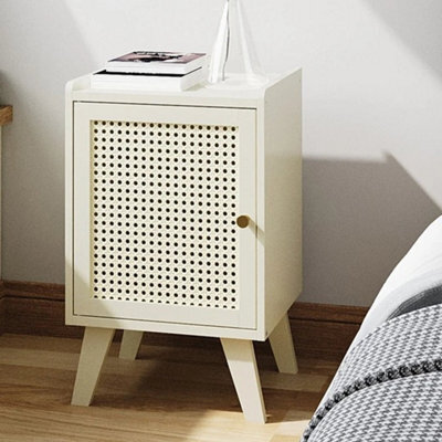 Bedside Table Nightstand Bamboo Storage Cabinet Bedroom Organizer Home Furniture - image 1