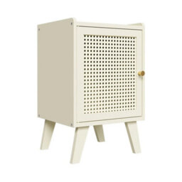 Bedside Table Nightstand Bamboo Storage Cabinet Bedroom Organizer Home Furniture - thumbnail 5