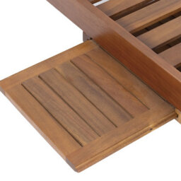 Charles Bentley Fsc Acacia Wooden Reclining Sun Lounger With Pull Out Tray - thumbnail 8