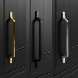Heze Furniture Classic Tall Bathroom 2 Door Wall Cabinet - Black - thumbnail 5