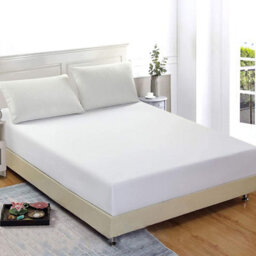 Ameha Plain Fitted Sheet 25Cm Deep Pocket- Breathable Wrinkle Resistant Microfiber Bed Sheet Easy Care White King (152X200Cm) - thumbnail 4