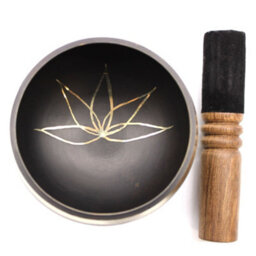 Lotus Flower Singing Bowl Set Gold - thumbnail 3