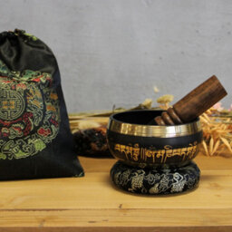 Lotus Flower Singing Bowl Set Gold - thumbnail 6