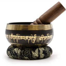 Lotus Flower Singing Bowl Set Gold - thumbnail 1