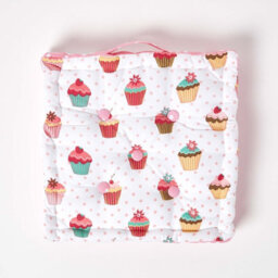 Homescapes Cotton Cup Cakes Floor Cushion, 40 X 40 Cm - thumbnail 3