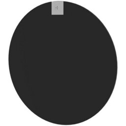 Homcom Wall Mirror For Living Room Bedroom, 61 Cm Circle Bathroom Mirror, Black - thumbnail 9