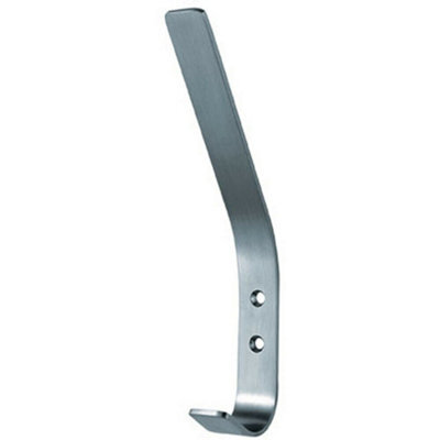 Flat Bar One Piece Hat & Coat Hook 60mm Projecion Satin Stainless Steel - image 1