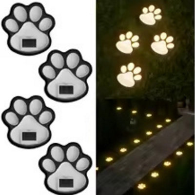 4 Pack Warm White Dog Claw Solar Garden Lights Outdoor Led Lawn Pathway - image 1