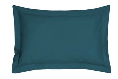 Smart Living Polycotton Oxford Pillowcases Pair 48X74Cm Flanged Bedding - Teal