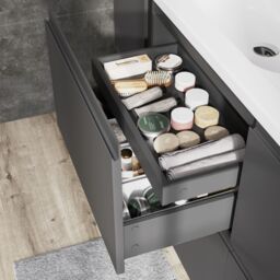 GoodHome Levanna Matt Dark Grey Freestanding Vanity Unit & Basin Set (W)1200mm (H)850mm - thumbnail 9
