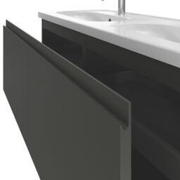 GoodHome Levanna Matt Dark Grey Freestanding Vanity Unit & Basin Set (W)1200mm (H)850mm - thumbnail 6