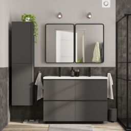 GoodHome Levanna Matt Dark Grey Freestanding Vanity Unit & Basin Set (W)1200mm (H)850mm - thumbnail 7