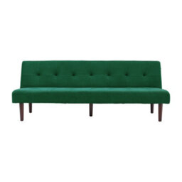 Living And Home Dark Green Contemporary Faux Cashmere Convertible Sofa Bed - thumbnail 4