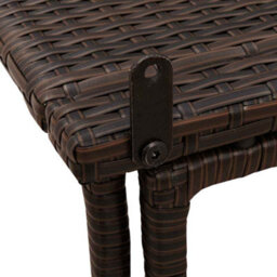 Berkfield Folding Garden Table Brown 90X51X75 Cm Poly Rattan - thumbnail 8