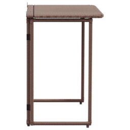Berkfield Folding Garden Table Brown 90X51X75 Cm Poly Rattan - thumbnail 5