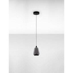 Luminosa Lighting Luminosa Alish Slim Pendant Ceiling Light Matt Black, Smokey Led 8W 330Lm 3000K - thumbnail 3