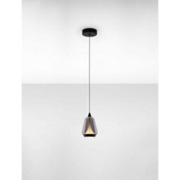 Luminosa Lighting Luminosa Alish Slim Pendant Ceiling Light Matt Black, Smokey Led 8W 330Lm 3000K - thumbnail 4