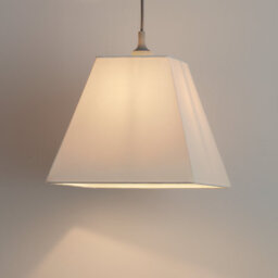 GoodHome Qarnay Cream Fabric Dyed Pyramid Light Shade (D)30Cm