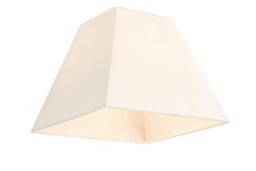 GoodHome Qarnay Cream Fabric Dyed Pyramid Light Shade (D)30Cm - thumbnail 3