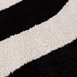 The Rugs Joli Black And White Wavy Rug Soft Dense Pile Easy To Clean And Pet Friendly For Living Rooms And Bedrooms - thumbnail 5