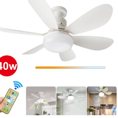 40W Modern Led Ceiling Fan Light -Dimmable E27 Fan Lamp For Bedroom & Living Room - image 1