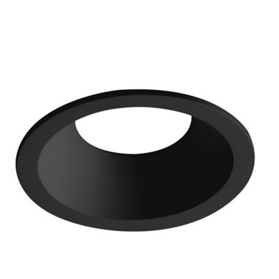 Luminosa Lighting Luminosa Ayris Round Recessed Aluminium Downlight, Lamp Holder Included, Black, Gu10