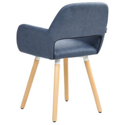 Beliani Set Of 2 Dining Chairs Chicago Fabric Navy Blue - thumbnail 5