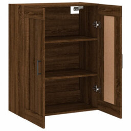 Berkfield Wall Mounted Cabinet Brown Oak 69.5X34X90 Cm Engineered Wood - thumbnail 6