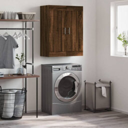Berkfield Wall Mounted Cabinet Brown Oak 69.5X34X90 Cm Engineered Wood - thumbnail 1