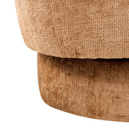 Beliani Swivel Armchair Aylo Chenille Golden Brown - thumbnail 7