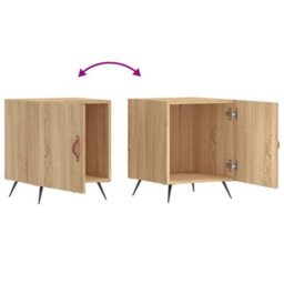 Berkfield Bedside Cabinet Sonoma Oak 40X40X50 Cm Engineered Wood - thumbnail 7