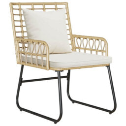 Berkfield Modern Garden Dining Set 3 Pcs Poly Rattan, Steel - thumbnail 4