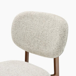 Furniturebox Uk 2X Mirelle Grey / Beige Fabric Dining Chairs Bronze Legs - thumbnail 8