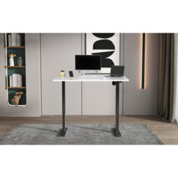 Dellonda White Electric Adjustable Standing Desk, Quiet, Home Office, 1400X700mm - thumbnail 9