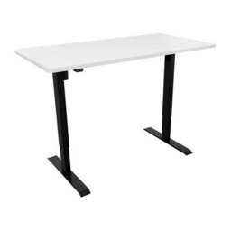 Dellonda White Electric Adjustable Standing Desk, Quiet, Home Office, 1400X700mm