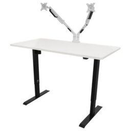 Dellonda White Electric Adjustable Standing Desk, Quiet, Home Office, 1400X700mm - thumbnail 7