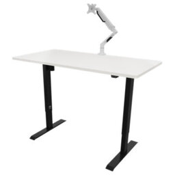 Dellonda White Electric Adjustable Standing Desk, Quiet, Home Office, 1400X700mm - thumbnail 6