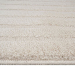 Loomed Cream Beige Groove Velvety Soft Rug 80X150Cm - thumbnail 2