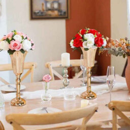 Metal Trumpet Vase , Wedding Centerpiece, Candle Holder  And  Decor - thumbnail 3