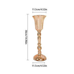 Metal Trumpet Vase , Wedding Centerpiece, Candle Holder  And  Decor - thumbnail 2
