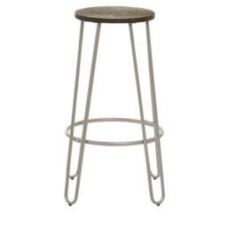 Orsina Silver Finish Metal Bar Stool, Hairpin Stool For Kitchen Counter, Versatile Breakfast Stool For Home - thumbnail 5