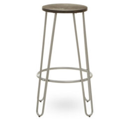 Orsina Silver Finish Metal Bar Stool, Hairpin Stool For Kitchen Counter, Versatile Breakfast Stool For Home - thumbnail 1